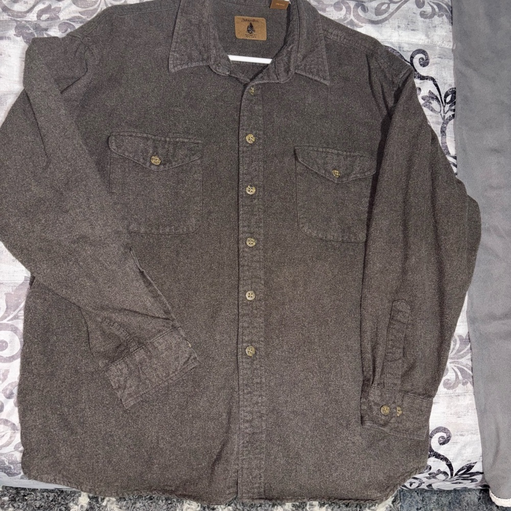Vintage ‘90s St. John's Bay Men's Brown Chamois Cloth Shirt